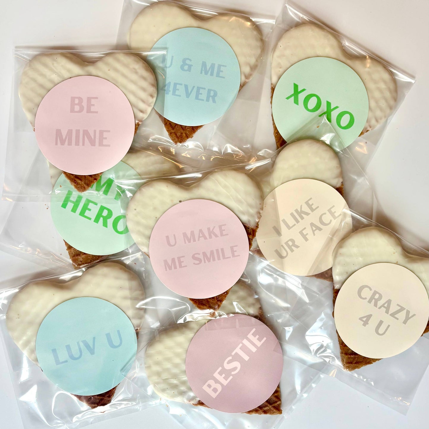 Valentine's Day Stroopiegrams: White Chocolate Sprinkle