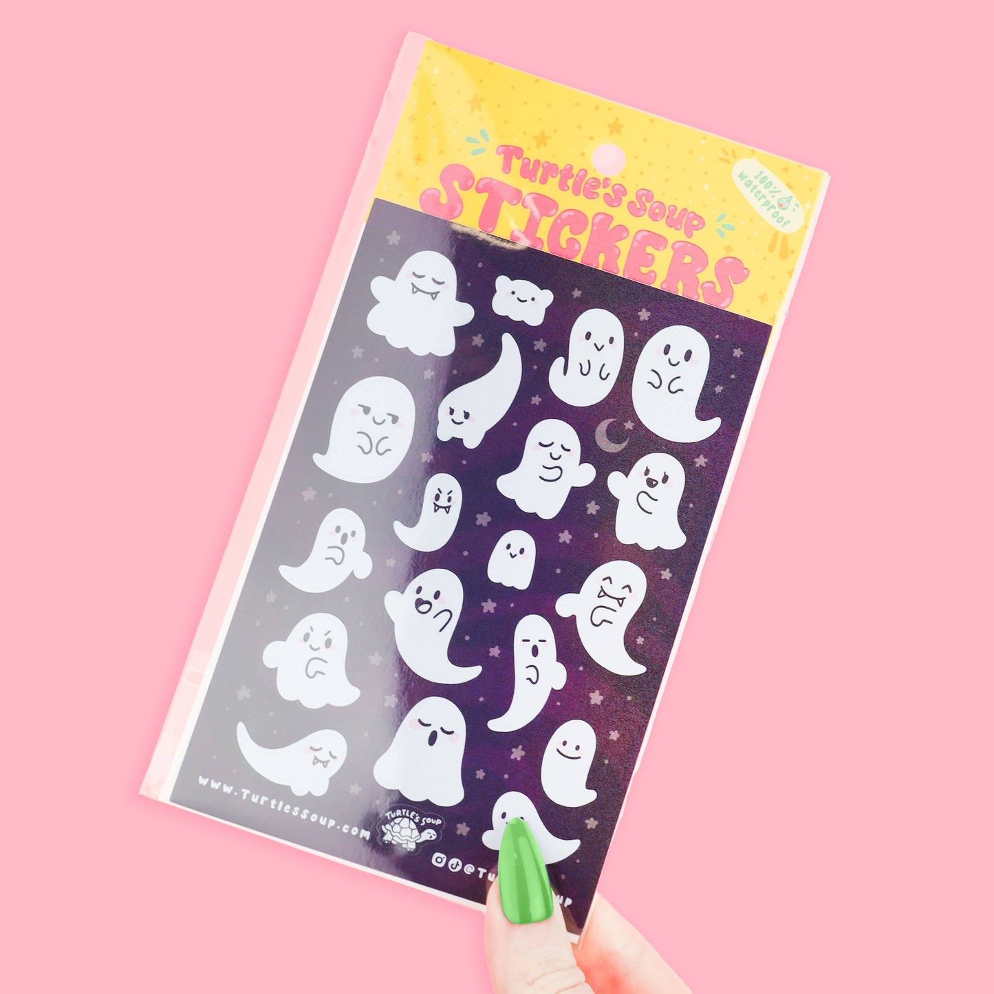Kawaii Ghosts Halloween Vinyl Sticker Sheet