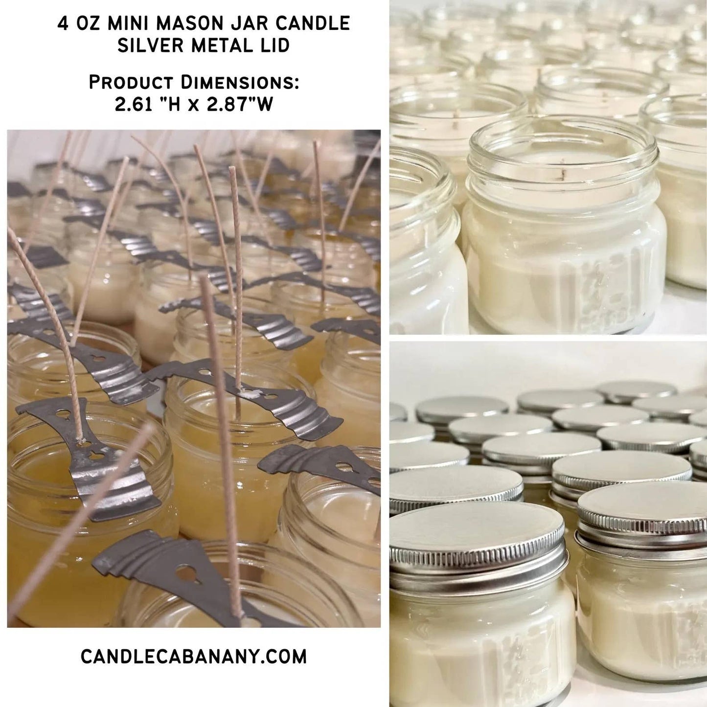 Sea Salt + Orchid 4 oz Mason Jar - 100% Natural Soy Candle